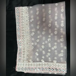 Baby Pink and white lengha